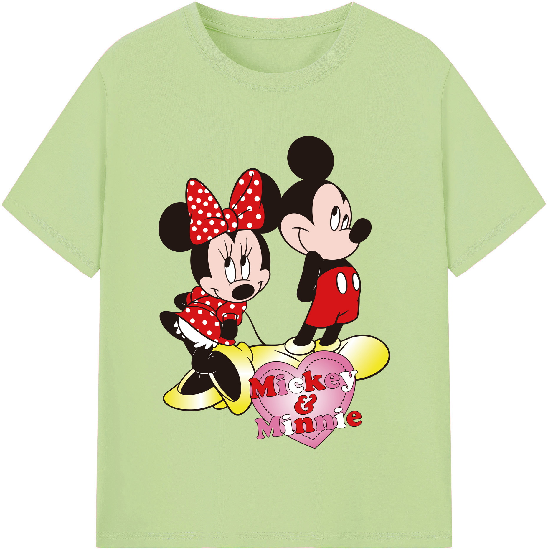 （画像用） ミッキーマウス Mickey Mouse 綿100％半袖Tシャツ（フロントプリント）